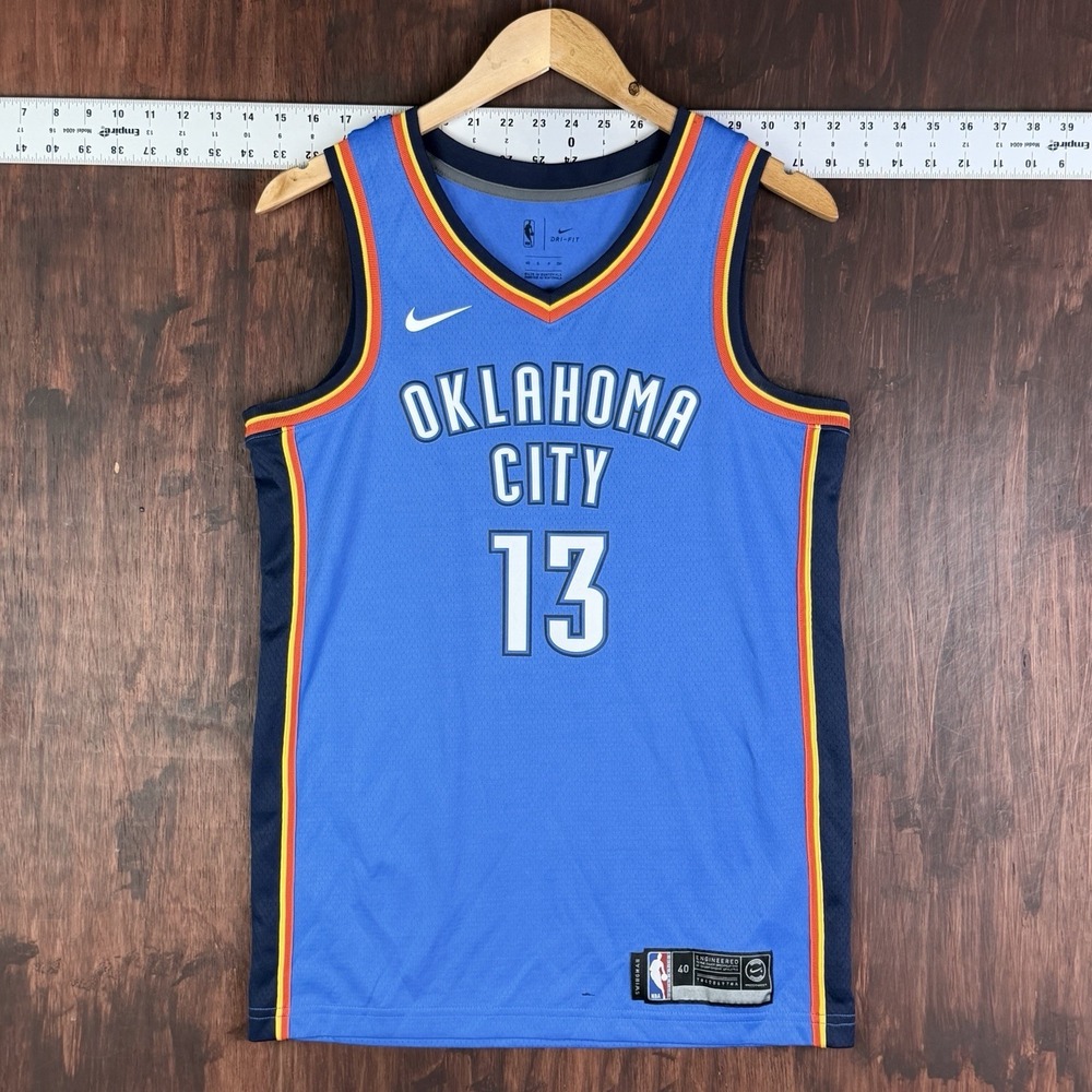 Nike Oklahoma City Thunder OKC PG NBA Swingman Jersey Paul George Men's 40 Small